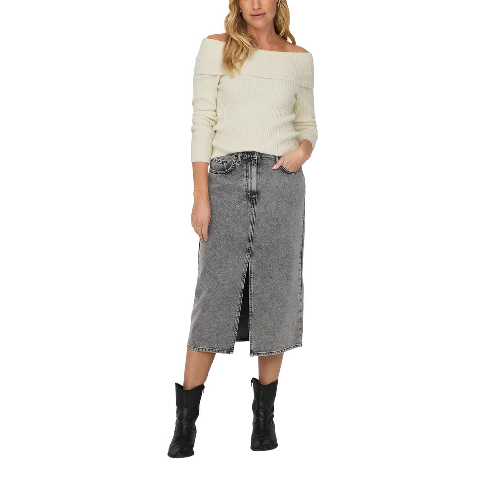 Cremefarbener Viskosepullover