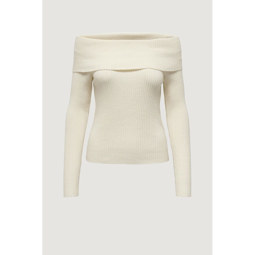 Cremefarbener Viskosepullover