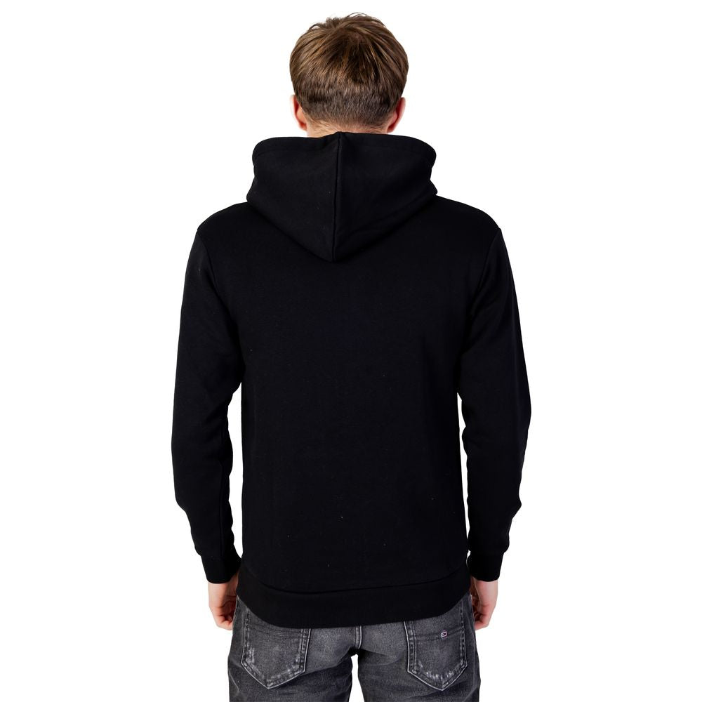 Schwarzer Polyester-Kapuzenpullover