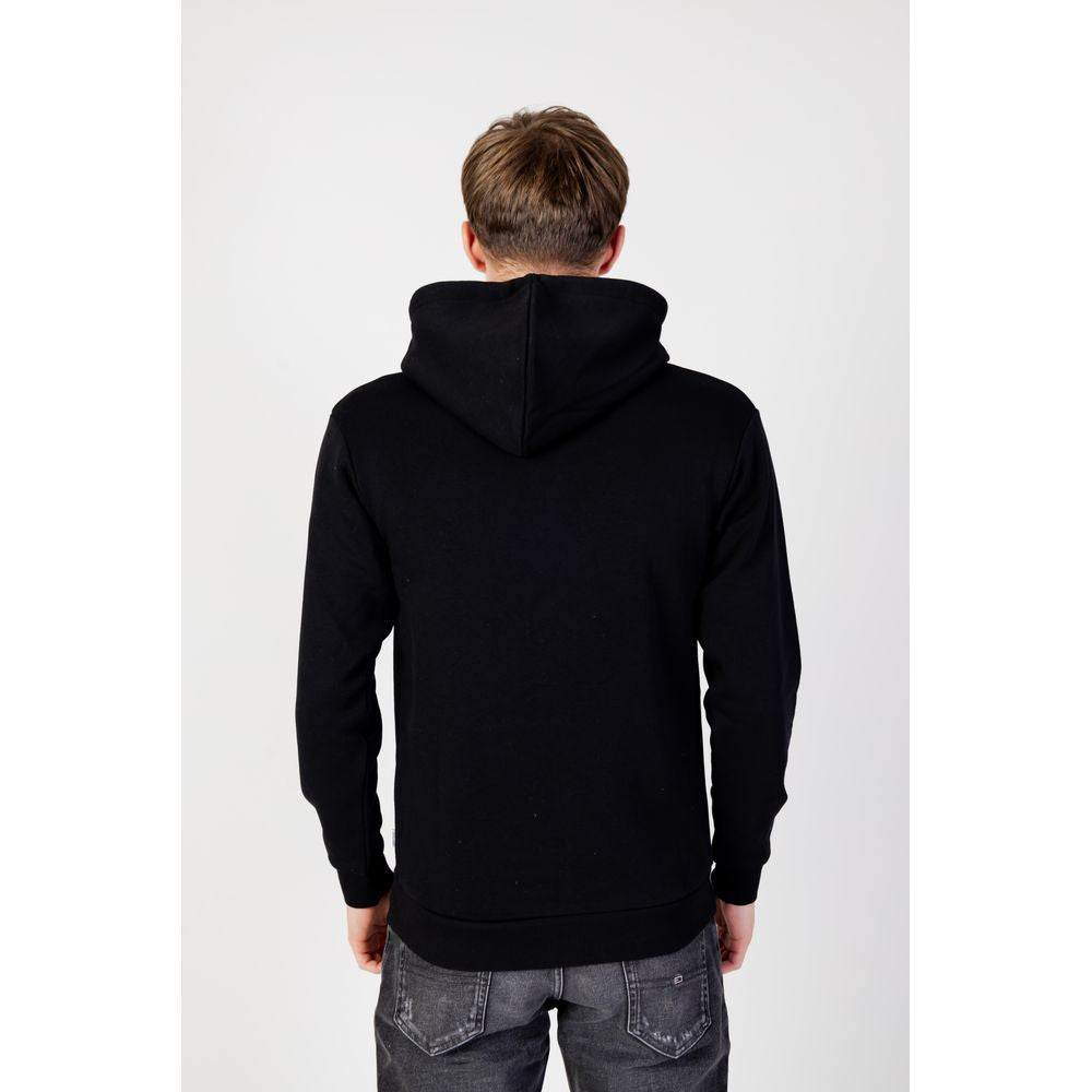 Schwarzer Polyester-Kapuzenpullover