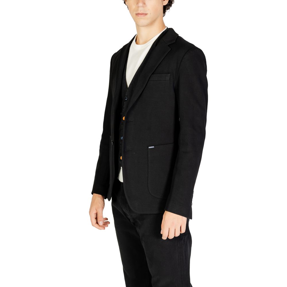 Schwarzer Baumwollblazer