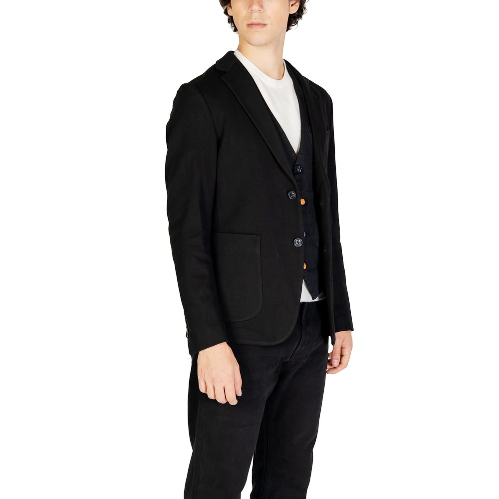 Schwarzer Baumwollblazer