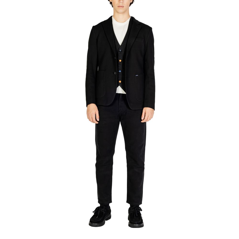 Schwarzer Baumwollblazer