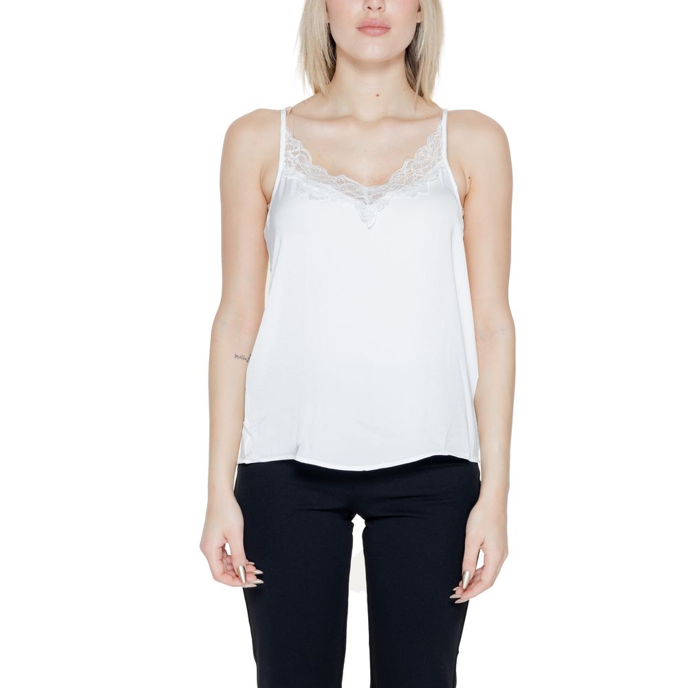 White Polyester Tank Top