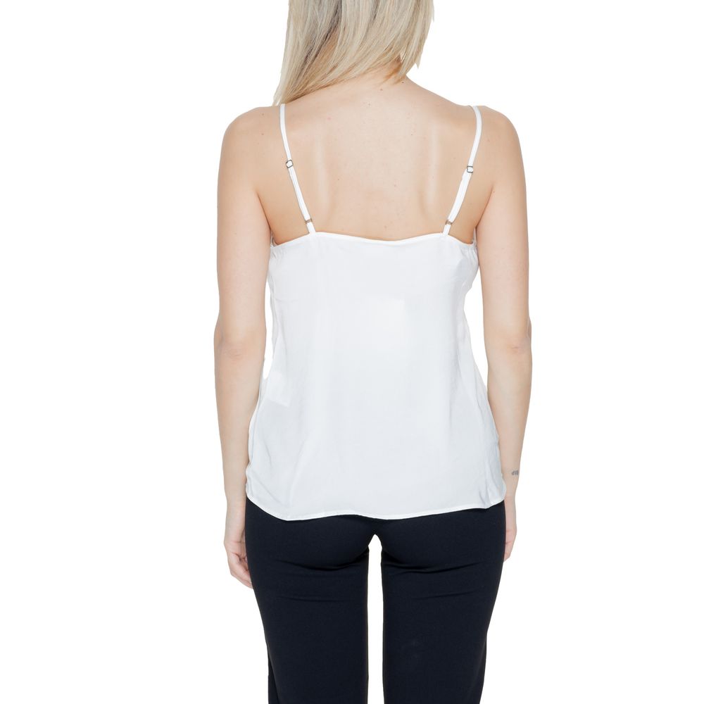 White Polyester Tank Top