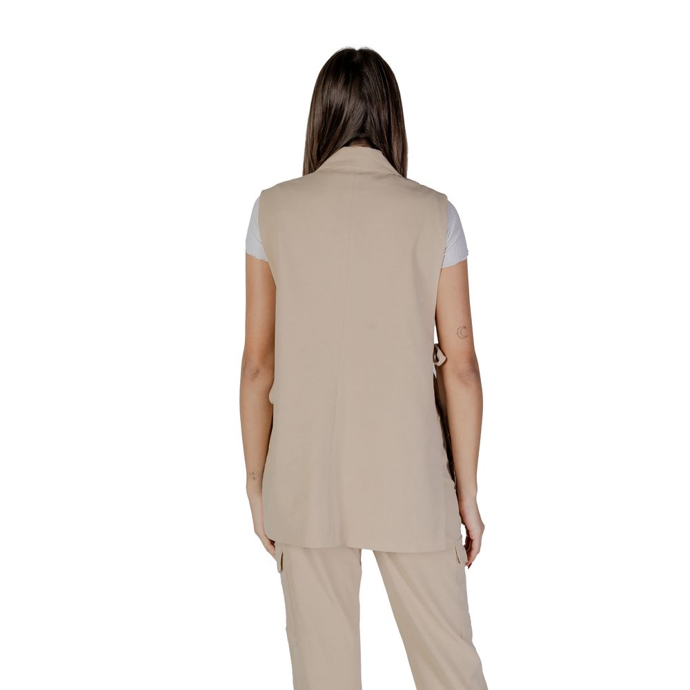 Beige Polyesterweste