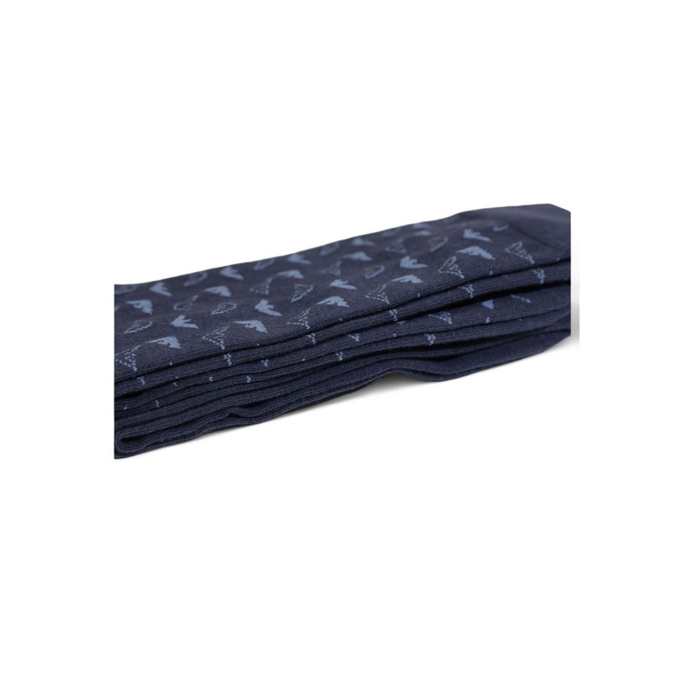 Blaue Baumwollsocke