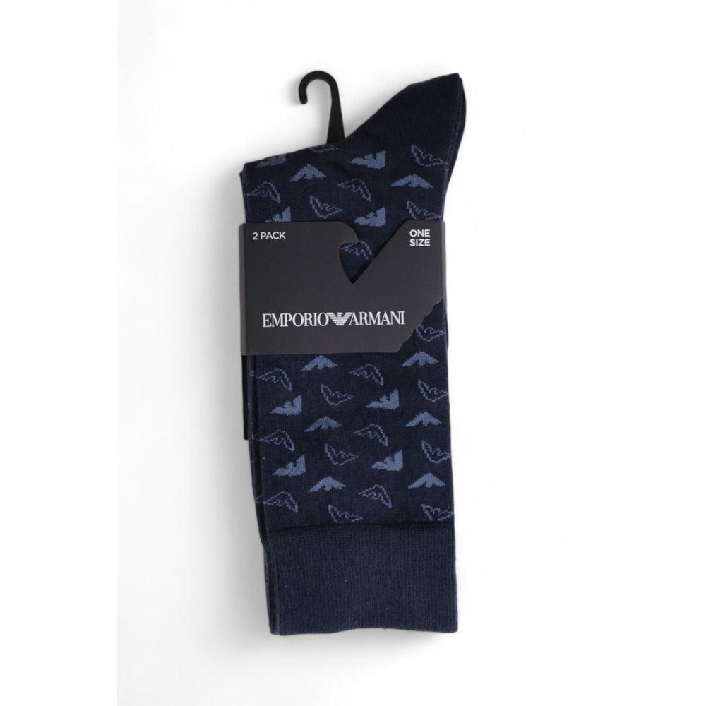 Blaue Baumwollsocke