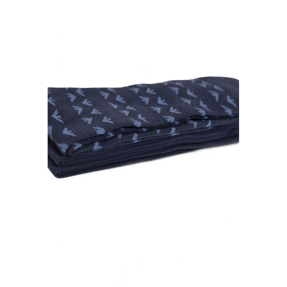 Blaue Baumwollsocke