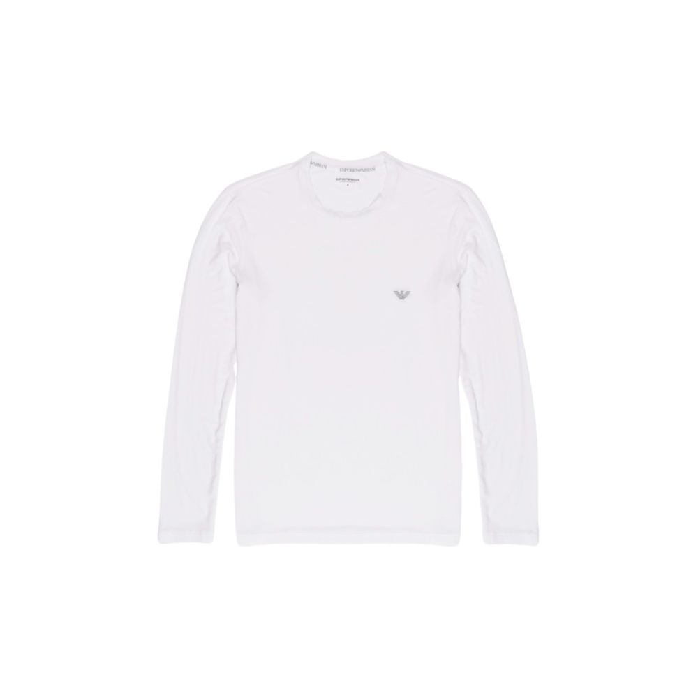 Weißes Modal-Langarmshirt