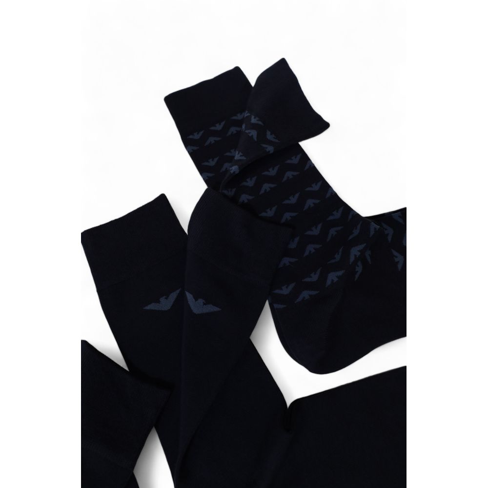 Blaue Baumwollsocke