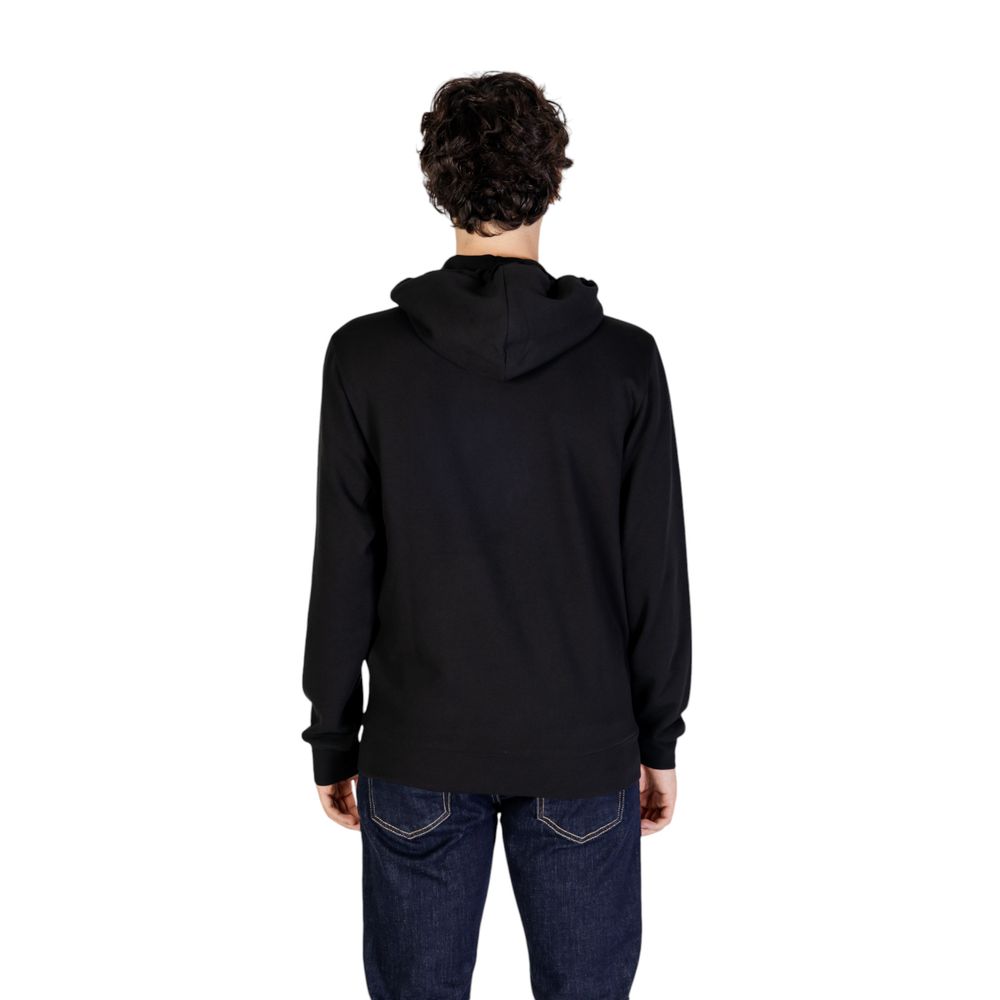 Schwarzer Polyester-Kapuzenpullover