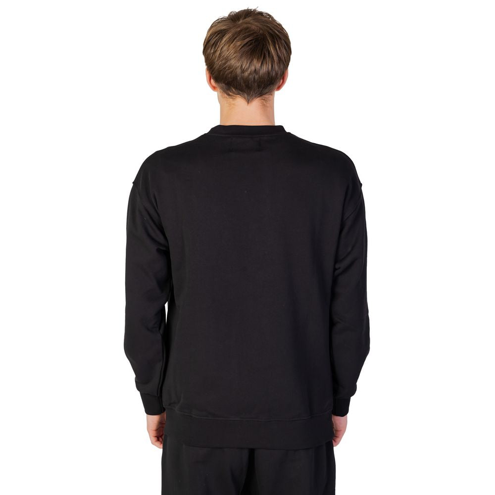 Schwarzes Baumwoll-Sweatshirt