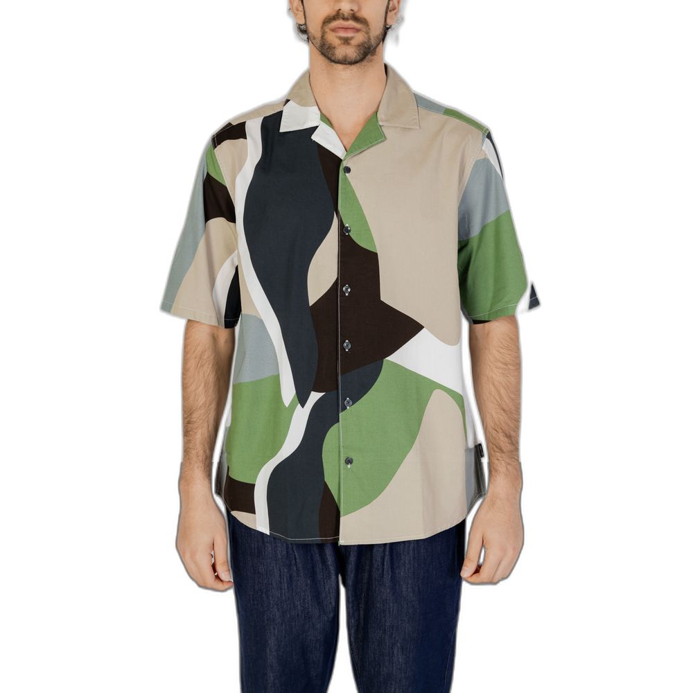 Grünes Kurzarmshirt aus Baumwolle