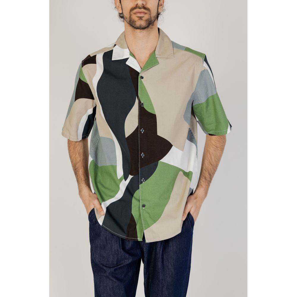 Grünes Kurzarmshirt aus Baumwolle