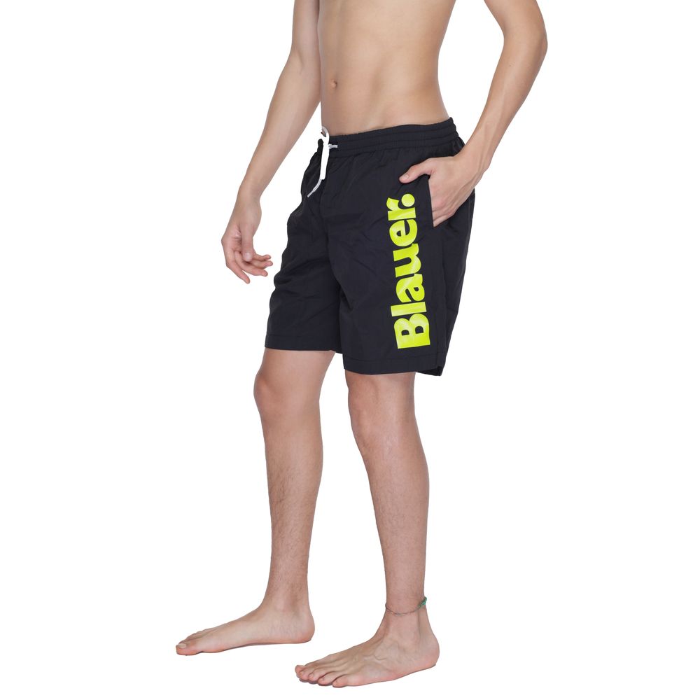 Schwarze Badeshorts aus Polyamid