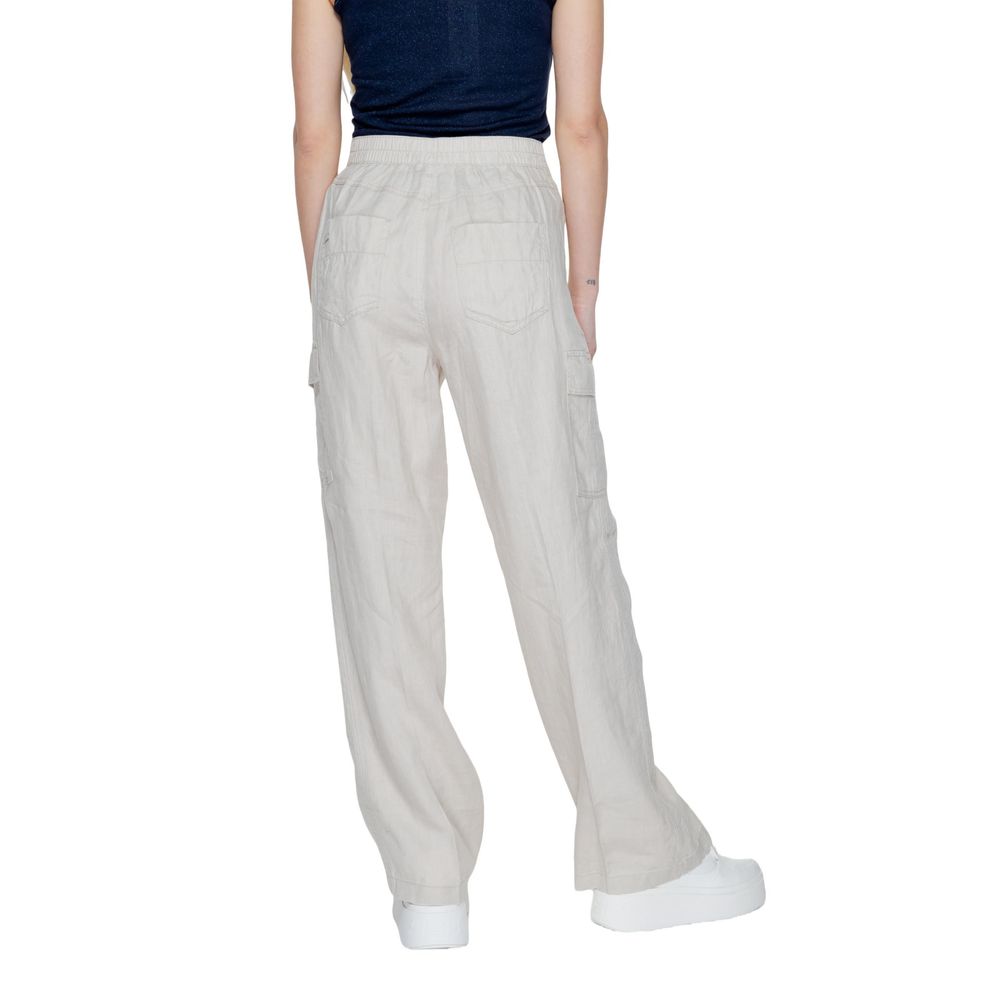 Beige Leinenhose