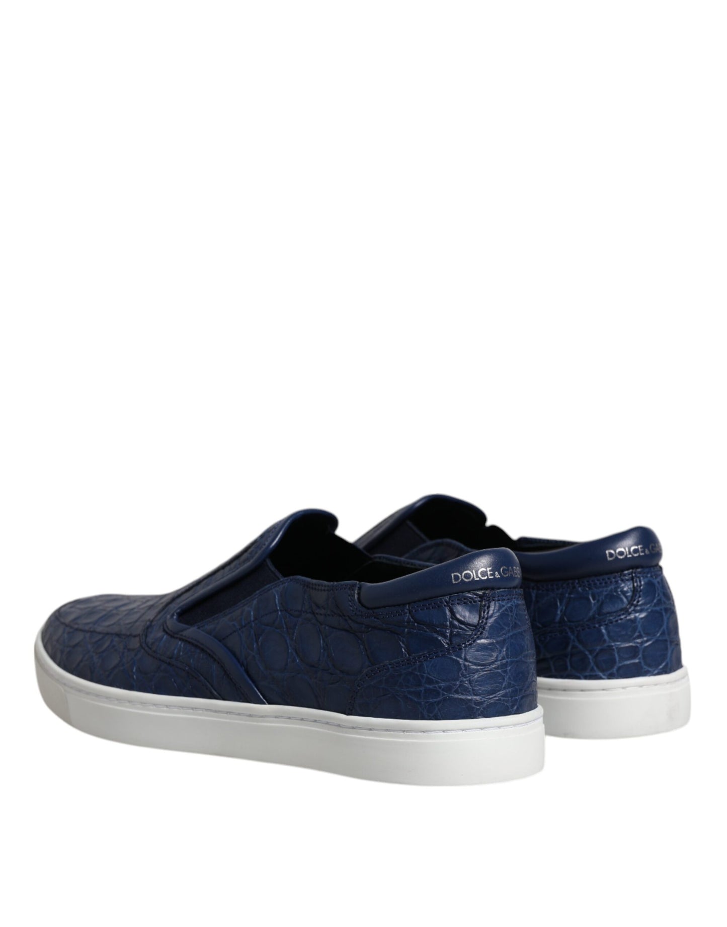 Blaue Krokodil Exotische Leder Herren Sneakers Schuhe