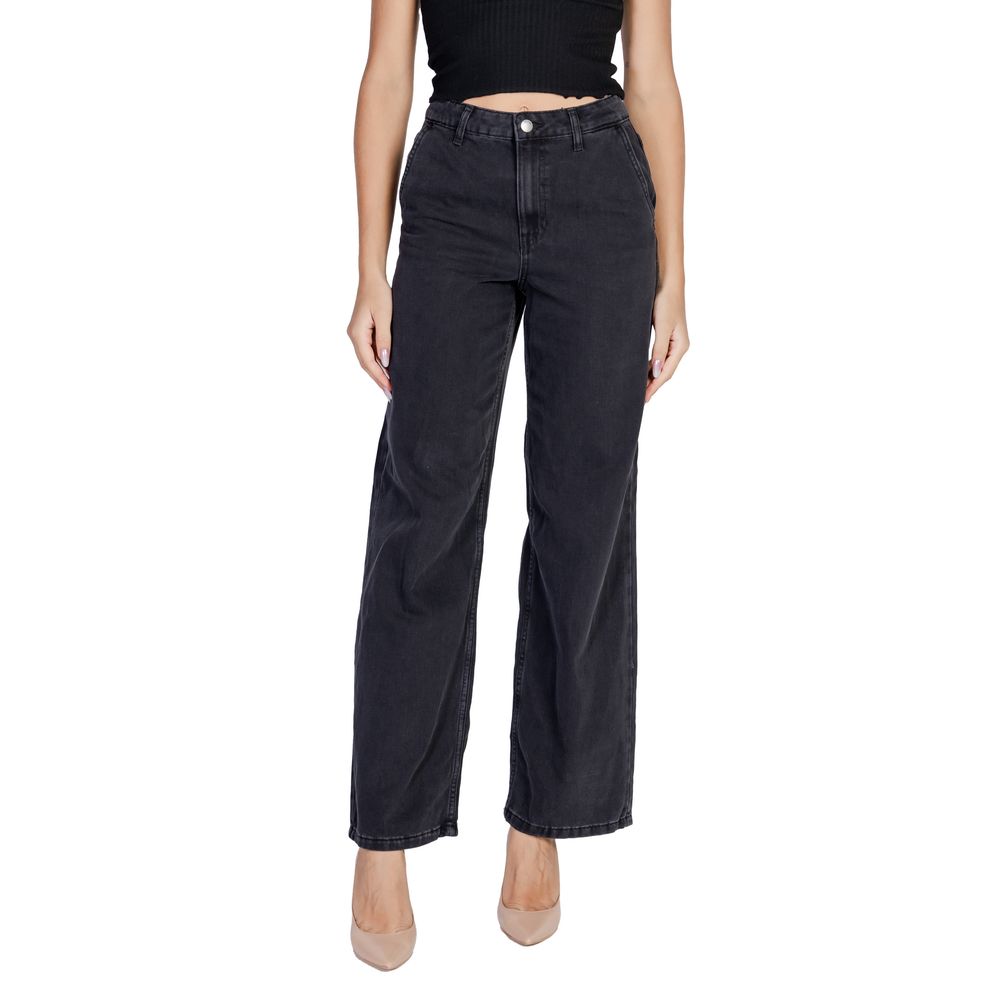 Black Cotton Relaxed Fit Jean