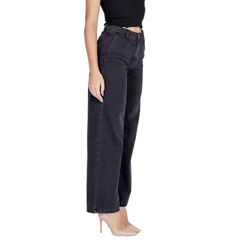 Black Cotton Relaxed Fit Jean