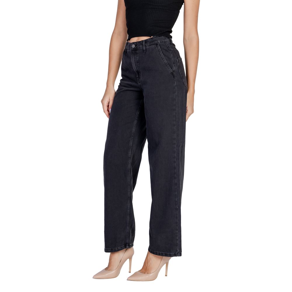 Black Cotton Relaxed Fit Jean