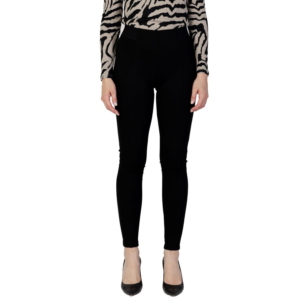 Schwarze Viskosejeans und -hose