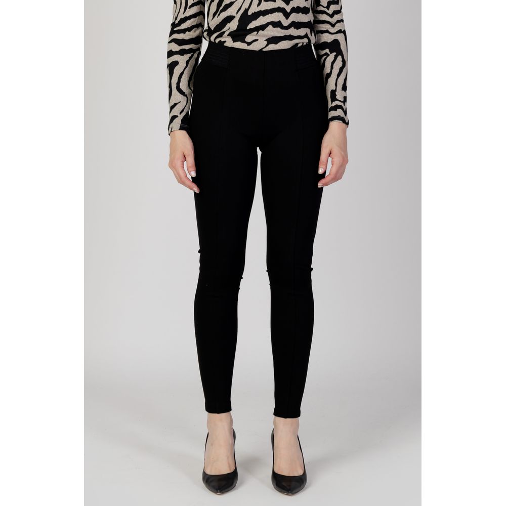 Schwarze Viskosejeans und -hose
