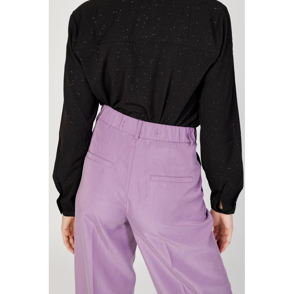 Lila Lyocell-Hose