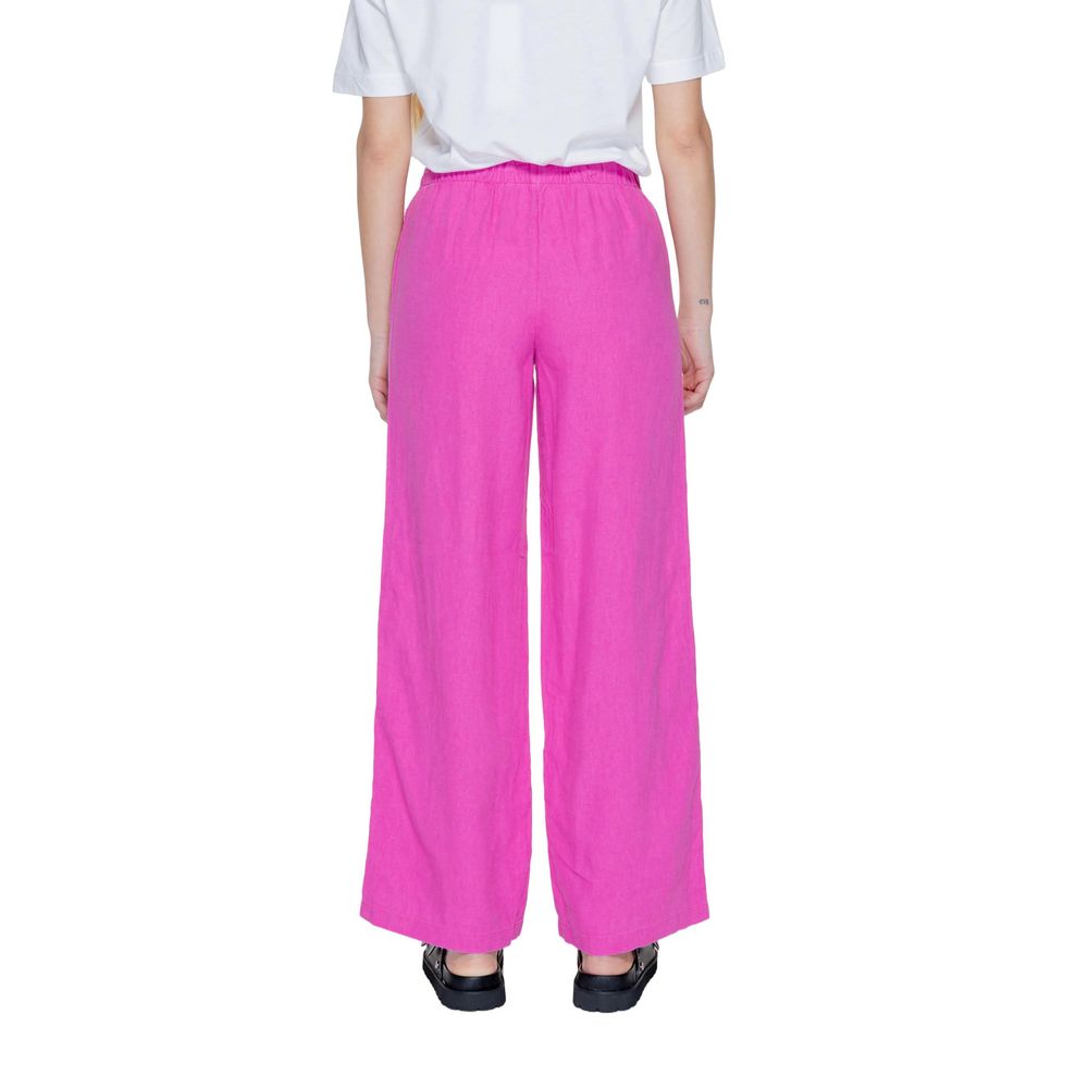 Rosa Leinenhose