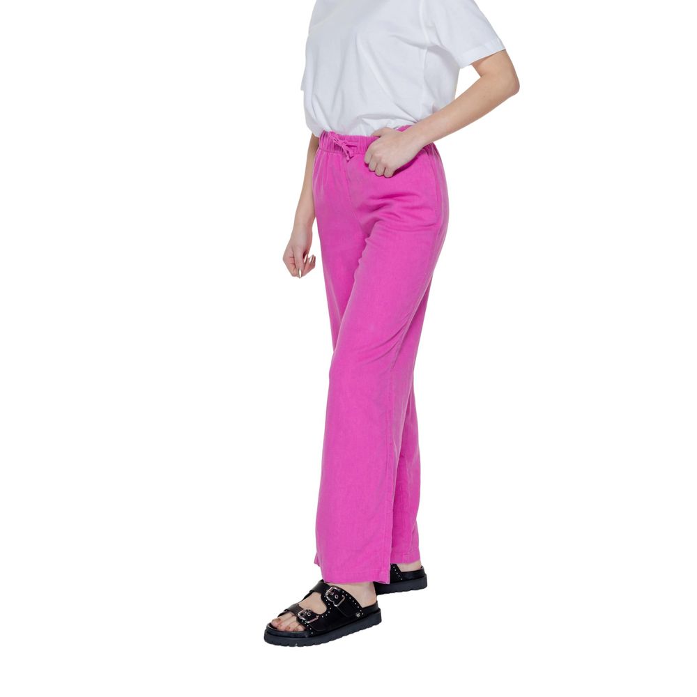 Rosa Leinenhose