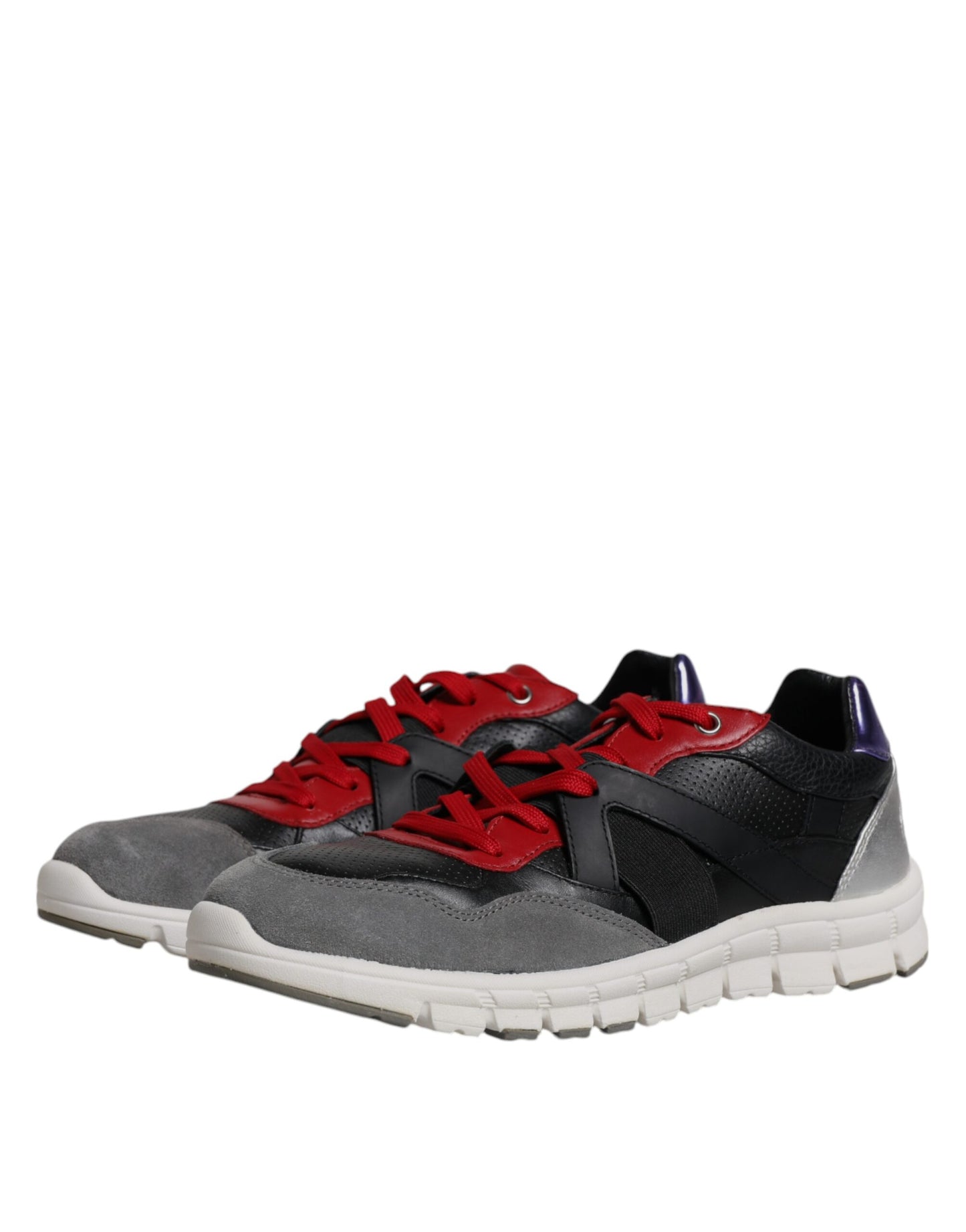 Mehrfarbige Low-Top-Sneakers aus Wildleder