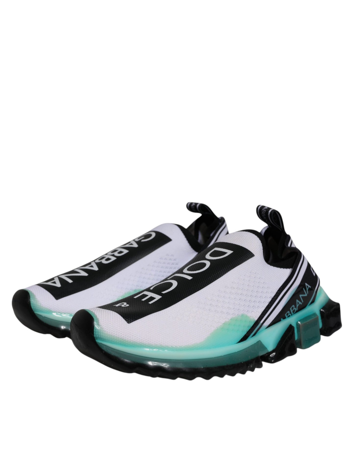 Weiß Blau Sorrento Slip On Sneakers Schuhe