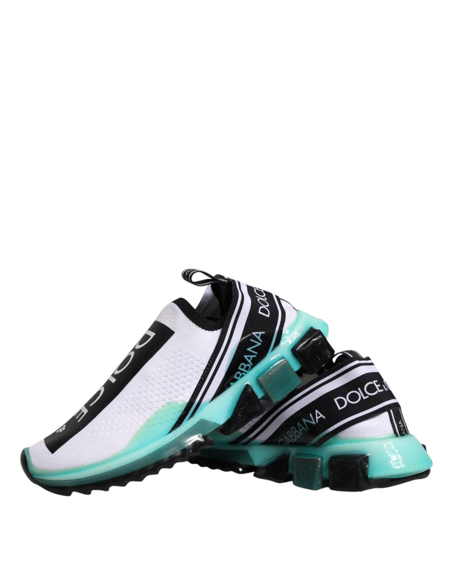 Weiß Blau Sorrento Slip On Sneakers Schuhe