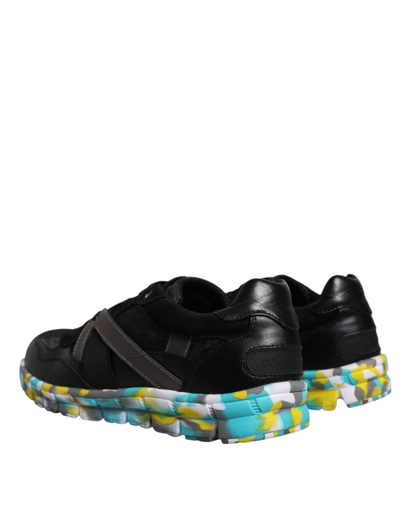Schwarze Polyester Low Top Herren Sneakers Schuhe