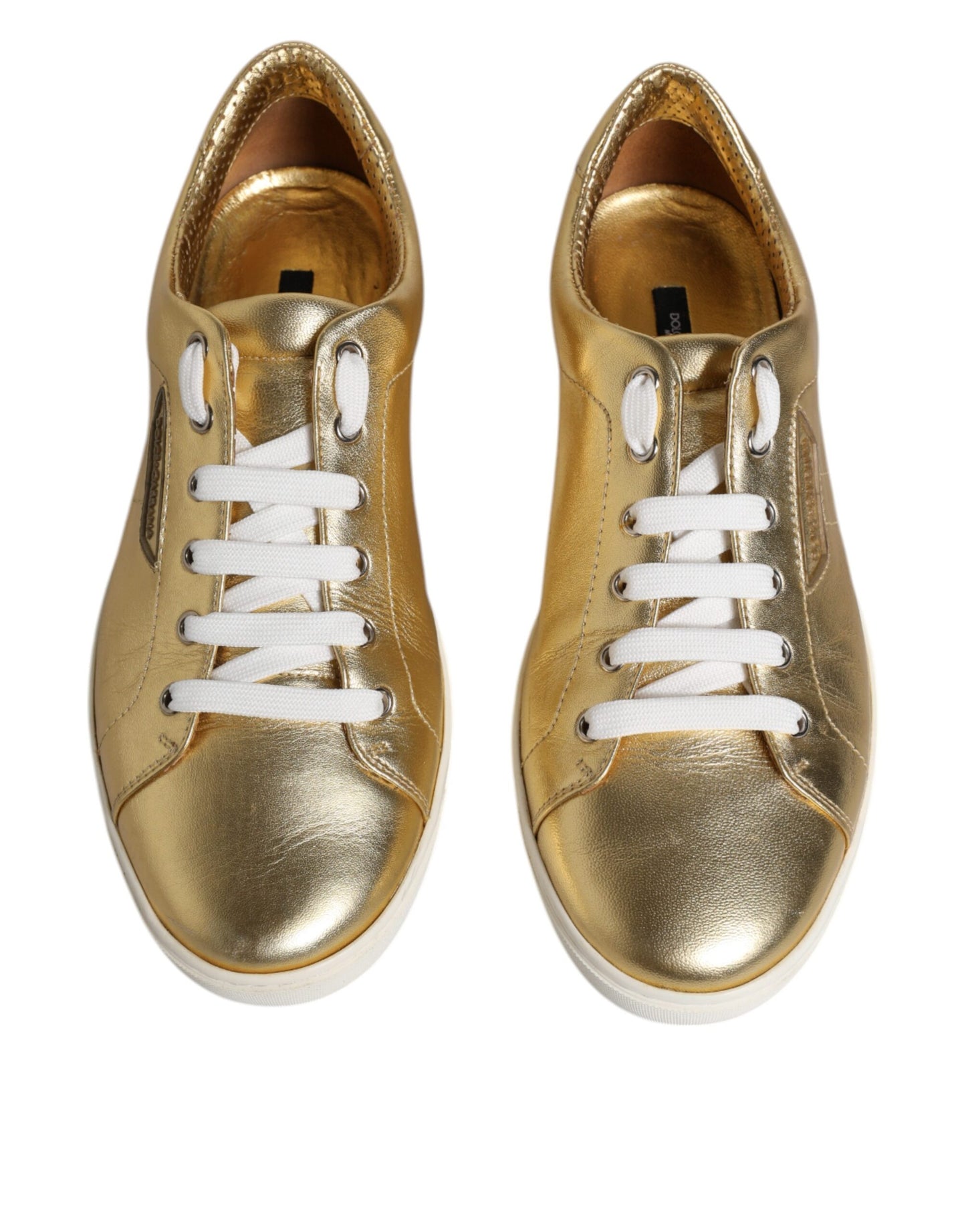 Gold Leder Logo London Herren Sneakers Schuhe