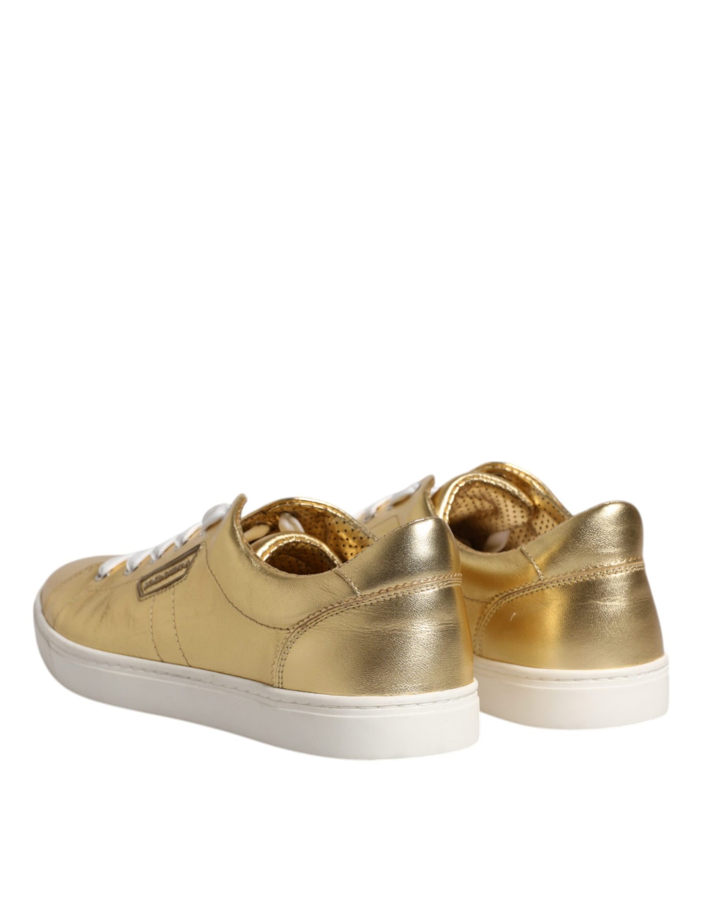 Gold Leder Logo London Herren Sneakers Schuhe