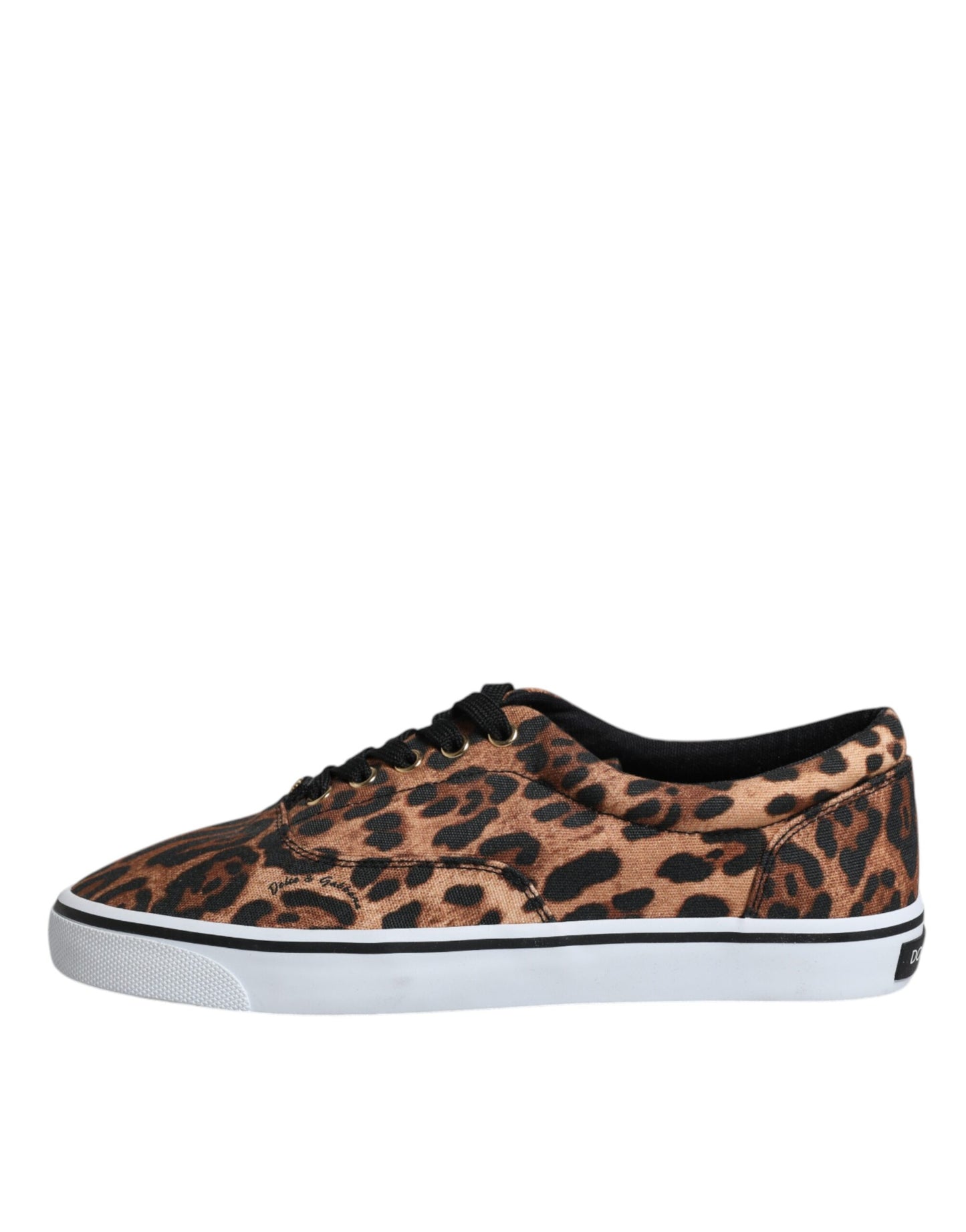 Braune Sneakers aus Baumwolle mit Leoparden-Logo-Print