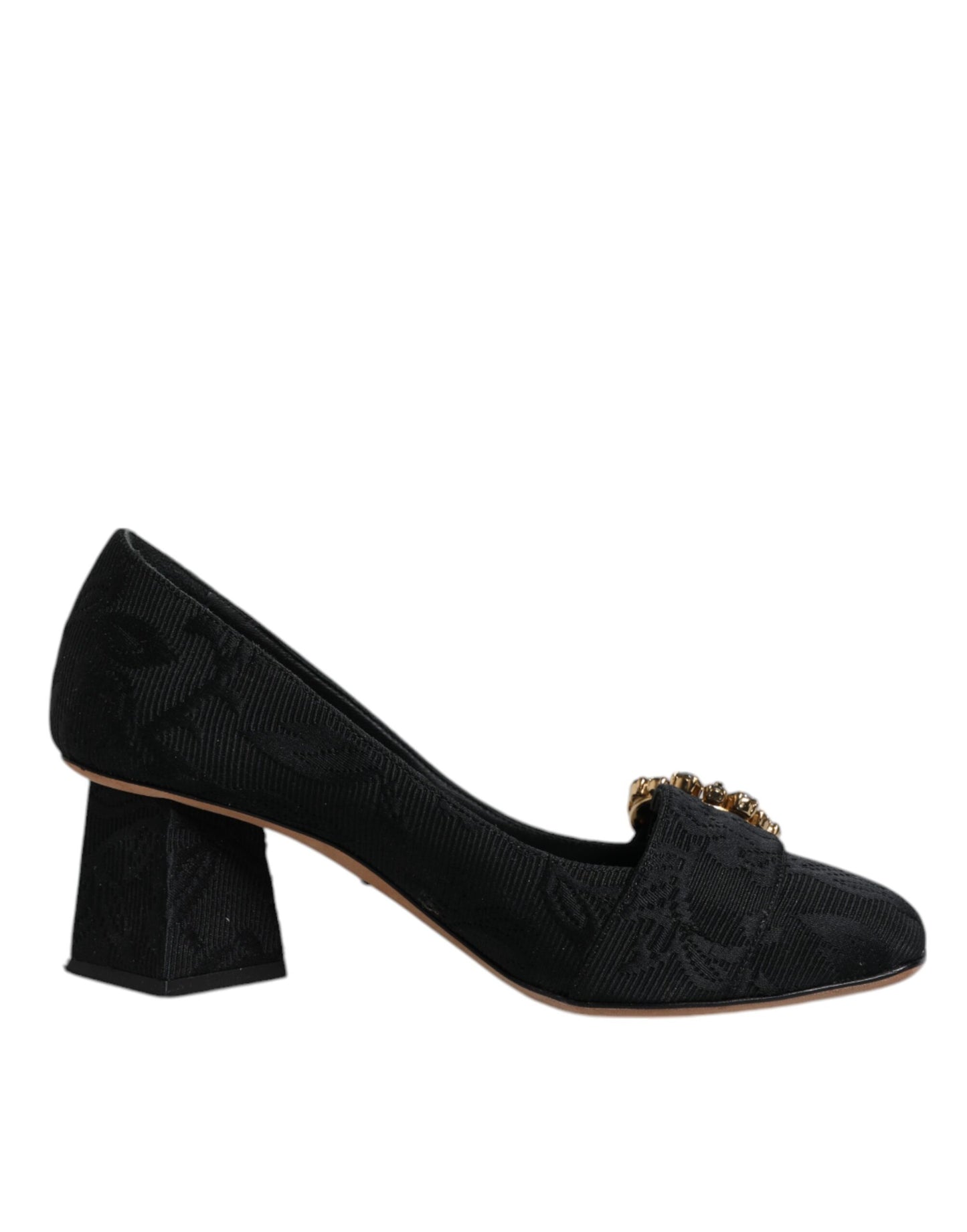 Schwarze Brokat Kristalle Heels Pumps Schuhe