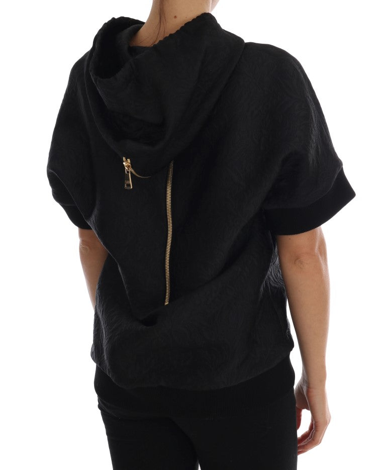 Schwarzer Märchenkristall-Kapuzenpullover