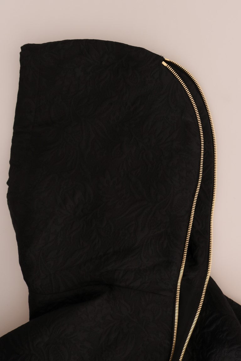 Schwarzer Märchenkristall-Kapuzenpullover