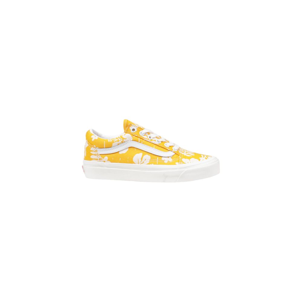 Gelber Stoff-Sneaker