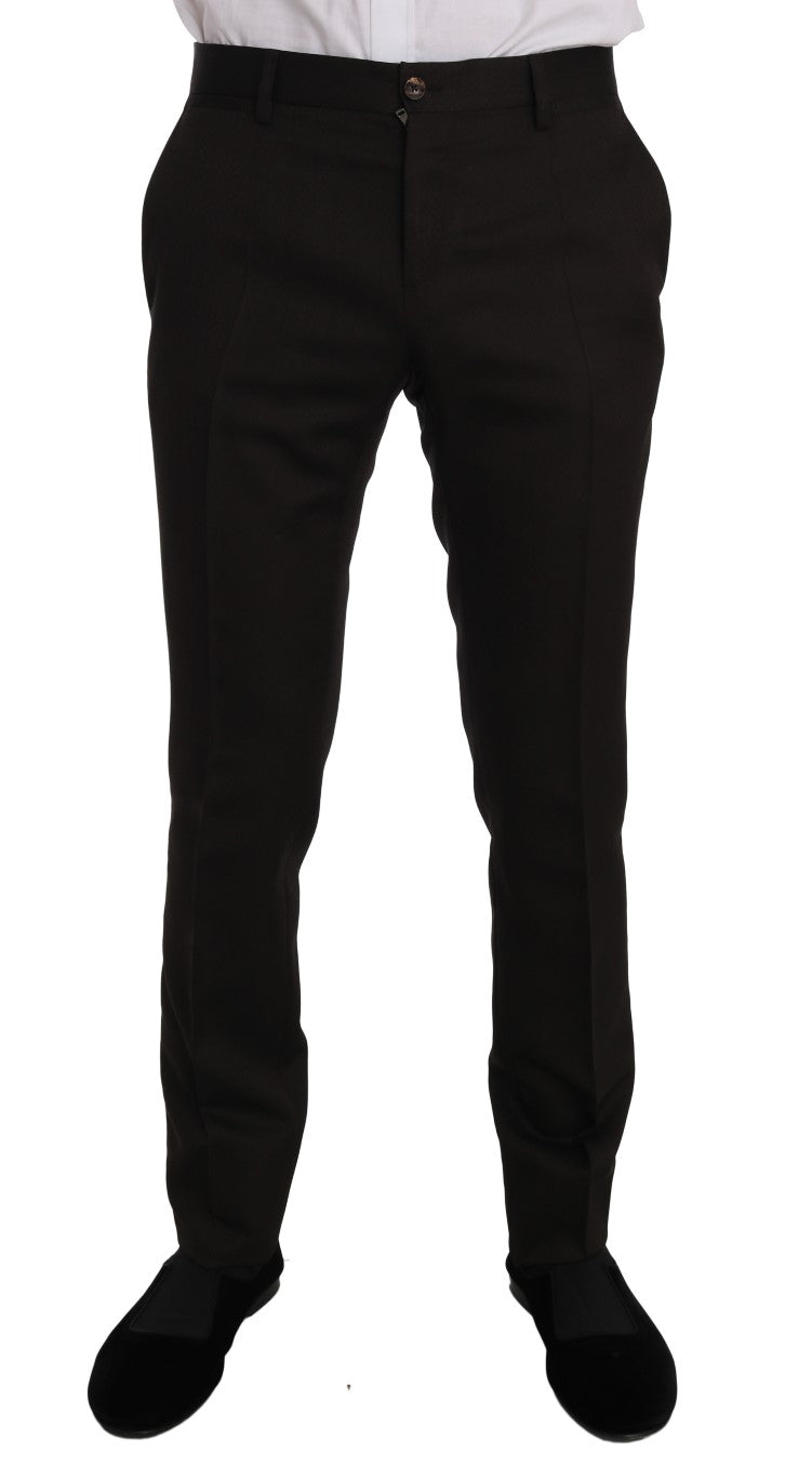 Brauner Woll-Slim-Fit mit Kristallbesatz MARTINI