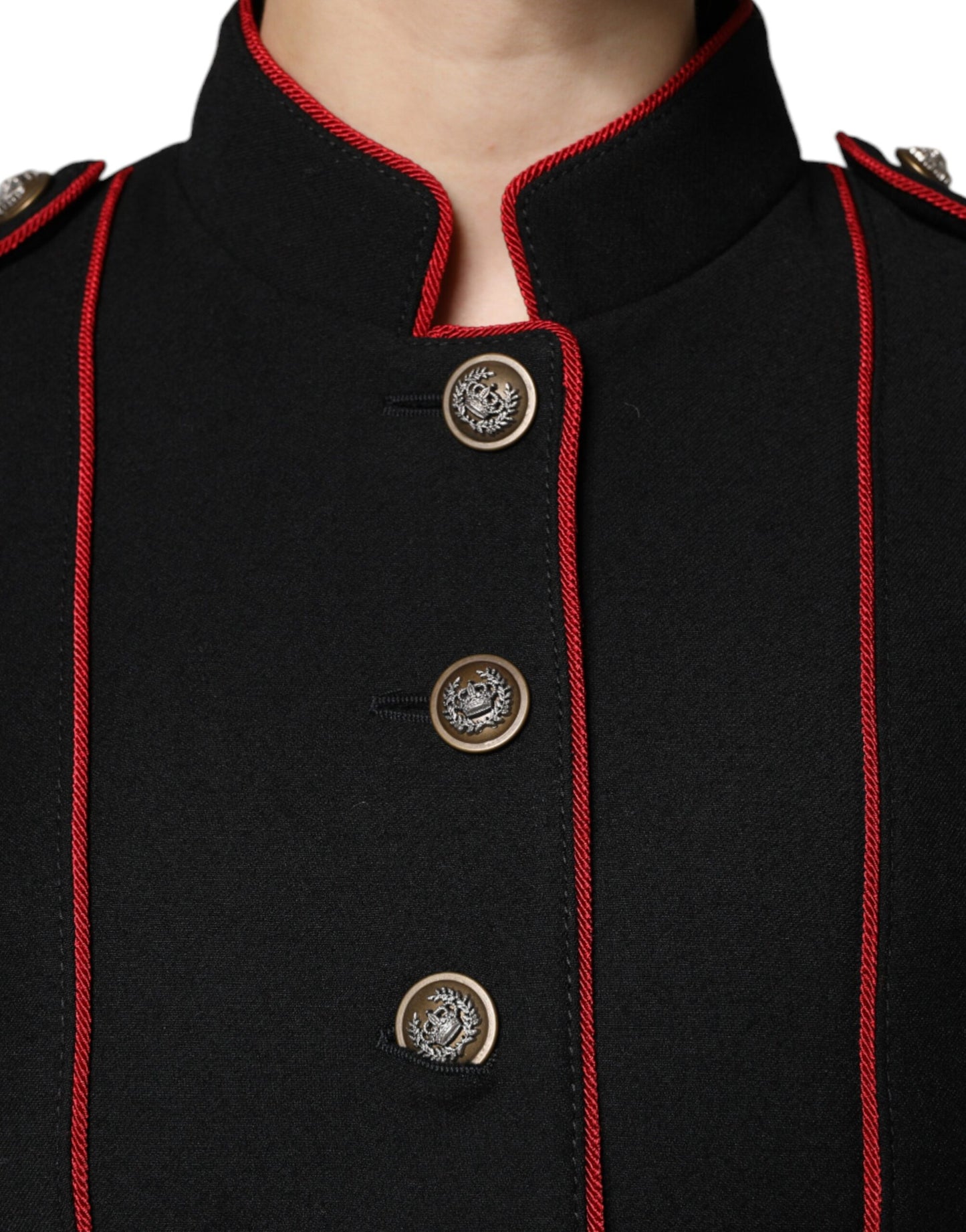 Schwarze einreihige Trenchcoat-Jacke