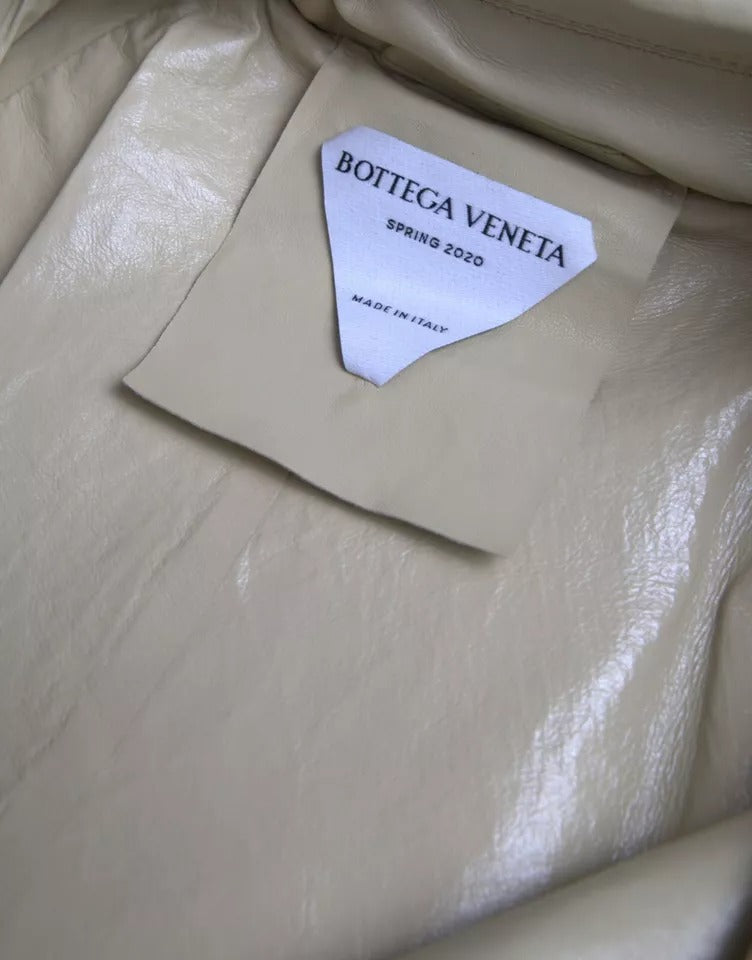 Beige Trenchcoatjacke aus Lammleder