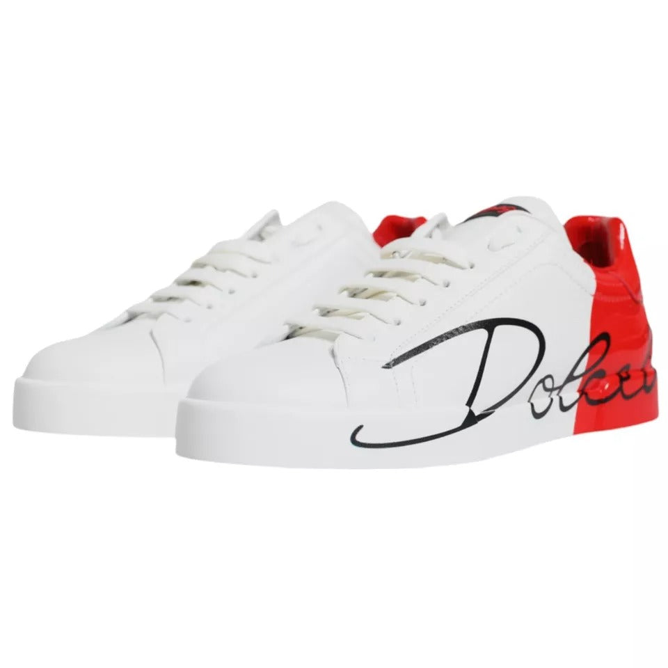 Weiß Rot Portofino Low Top Sneakers Schuhe