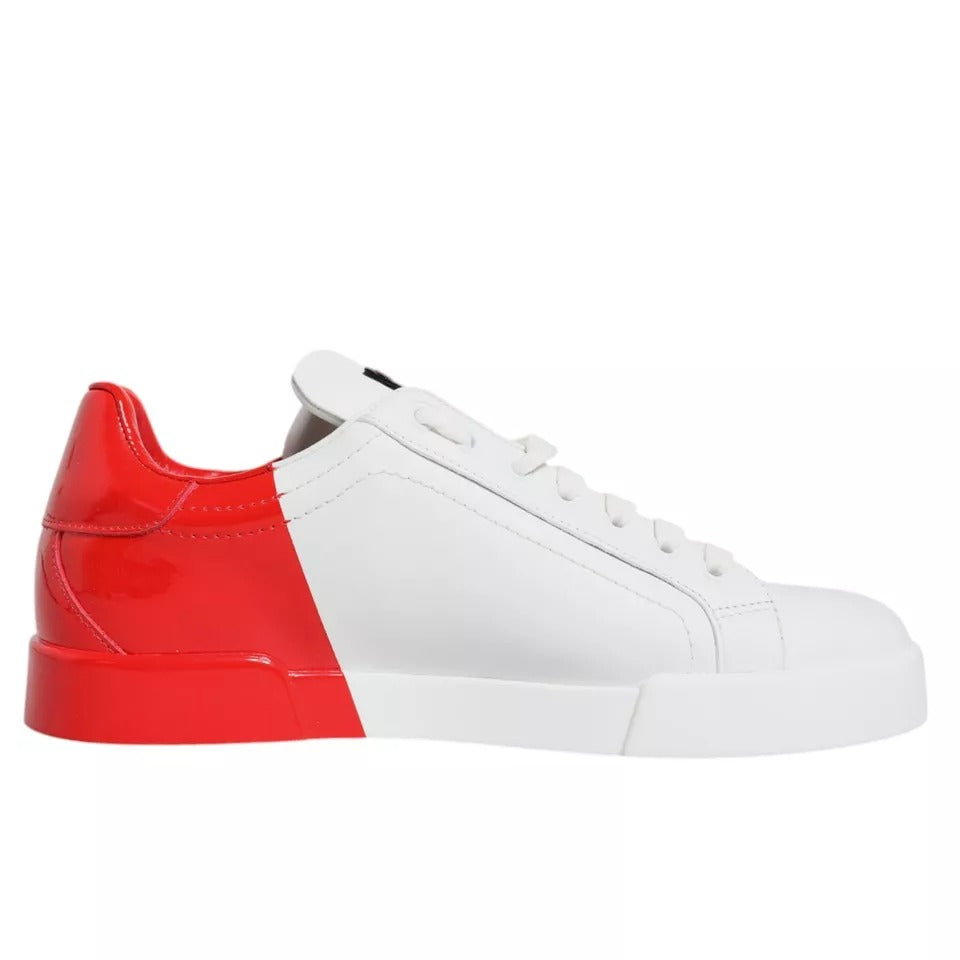 Weiß Rot Portofino Low Top Sneakers Schuhe