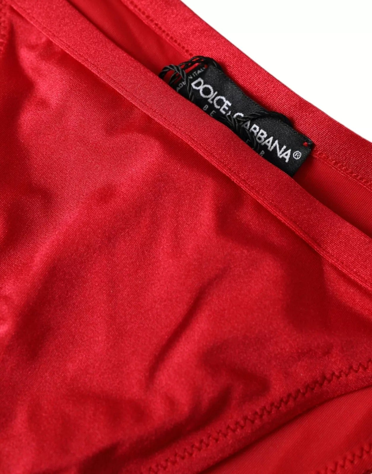Roter Nylon Stretch Beachwear Bademode Bottom Bikini