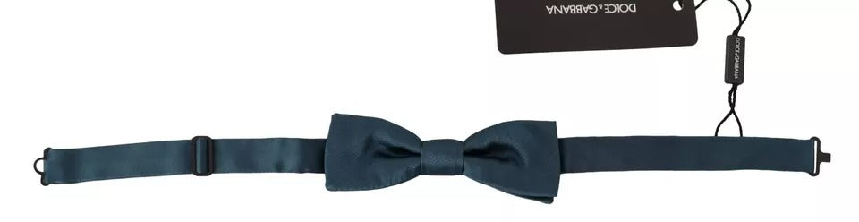 Blaue Herrenfliege aus 100 % Seide mit verstellbarem Hals