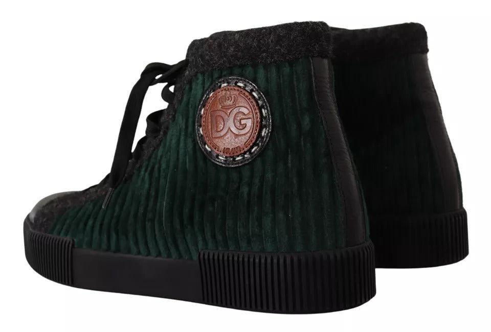 Grüne Cord High Tops Sneakers Herren Freizeitschuhe