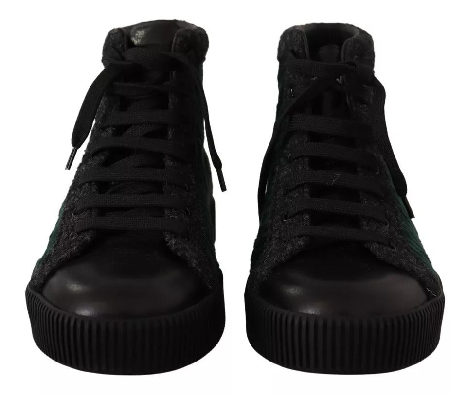 Grüne Cord High Tops Sneakers Herren Freizeitschuhe